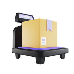 Package box scales 3D Icon