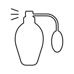 perfume icon on white background, vector illustration.