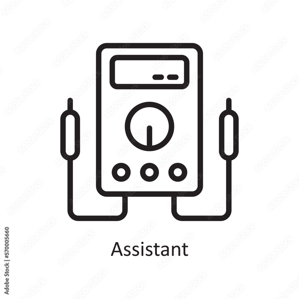 Poster assistant vector outline icon design illustration. engineering symbol on white background eps 10 fil