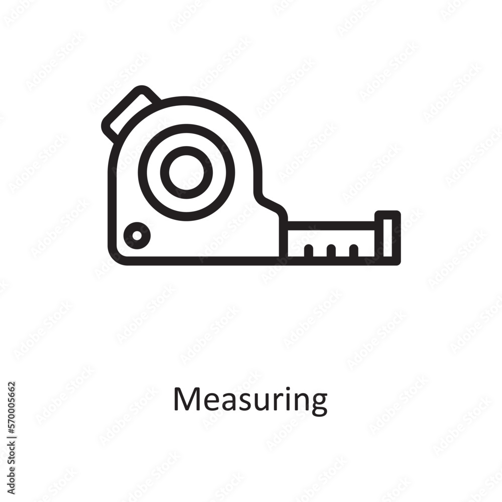 Poster measuring vector outline icon design illustration. engineering symbol on white background eps 10 fil