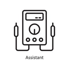 Assistant Vector Outline Icon Design illustration. Engineering Symbol on White background EPS 10 File