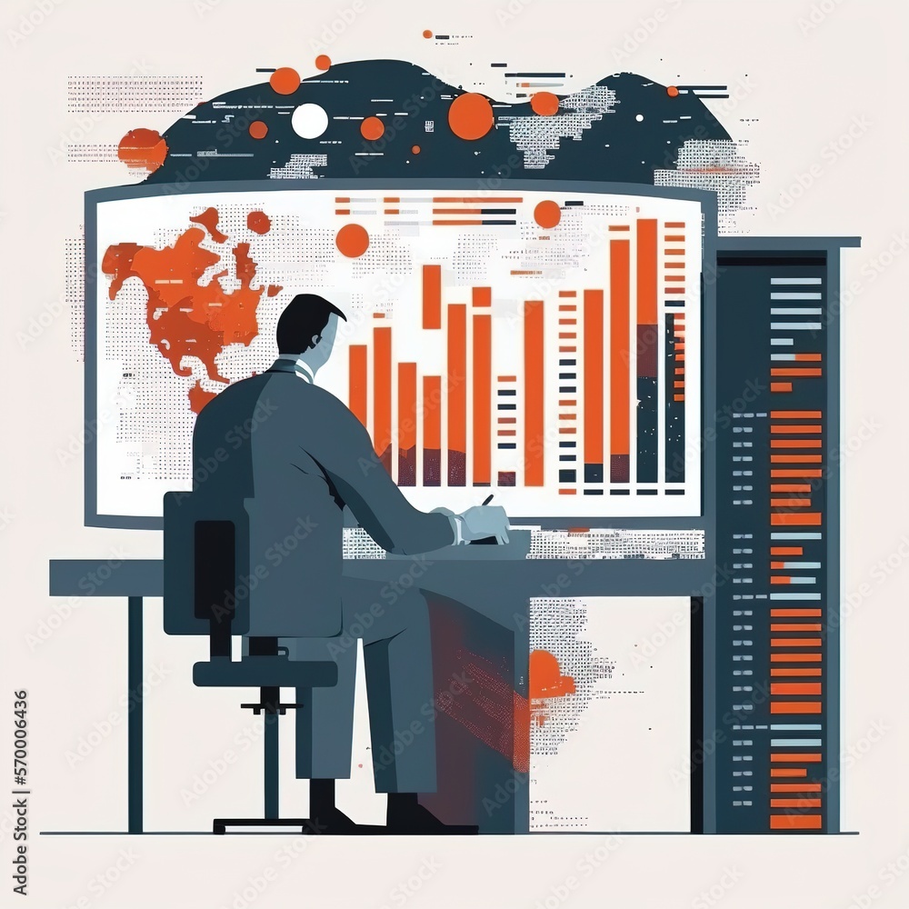 Poster analysts working in business analytics and data management systems to create reports, generative ai