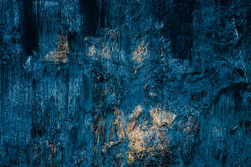 Blue painted texture. Abstract art painting.