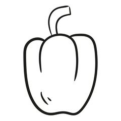 Pepper. Hand drawn vector illustration.