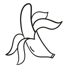 Obraz premium Banana. Hand drawn vector illustration.