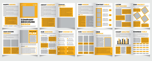 Fototapeta na wymiar Multipurpose creative business brochure design template, company profile design.