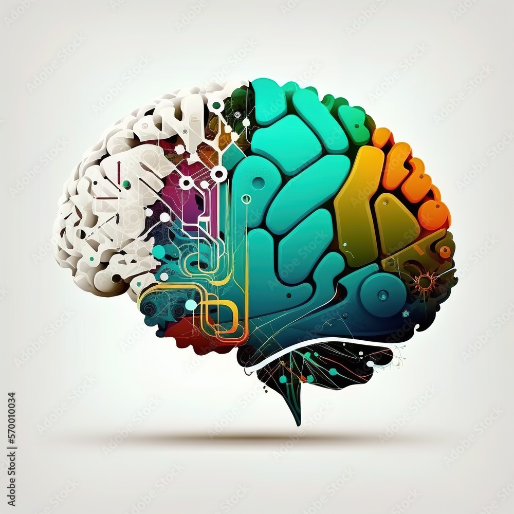 Poster communicating intelligently is smart. network and connection technology in the abstract brain, gener
