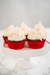 Chocolate peppermint cupcakes