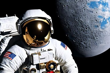 Astronaut on the Moon generative ai