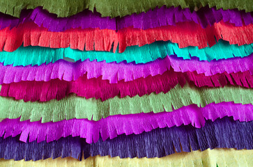 colored crepe paper abstract background