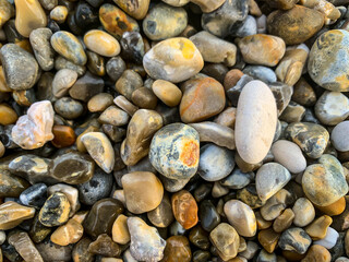 Colorful stones on the beach