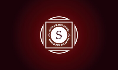 Simple and elegant monogram design template with letter S. Vector illustration.