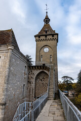 Rocamadour is old medieval town, Perigord Noir in Dordogne, France.