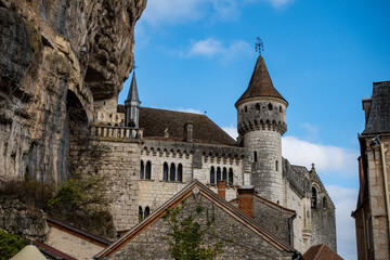 Rocamadour is old medieval town, Perigord Noir in Dordogne, France.