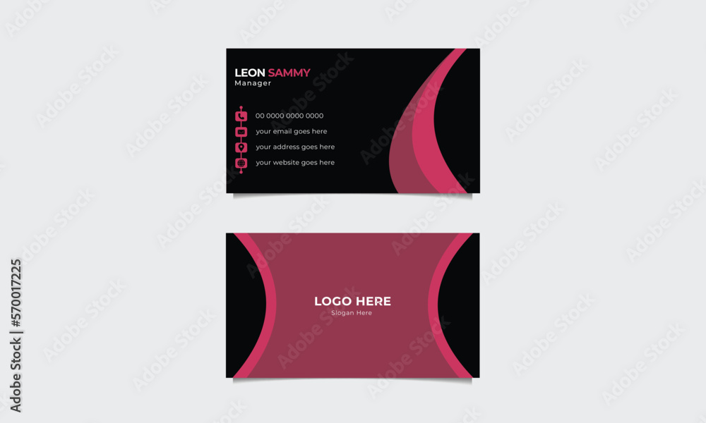 Poster simple and creative vector-based business card template.