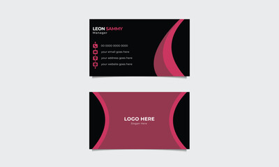 Simple and creative vector-based business card template.