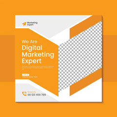 Social media post, digital business marketing banner template design