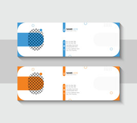 Email signature design with modern style