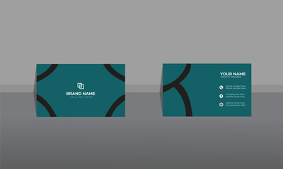 blue and black business card template