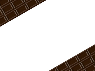 板チョコ2枚斜めフレーム：ビター