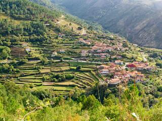 Sistelo Village in Arcos de Valdevez, Portugal. Rural tourism and relaxing with nature. Often considered one of the most beautiful villages in Portugal and has the nickname of Little Portuguese Tibet.