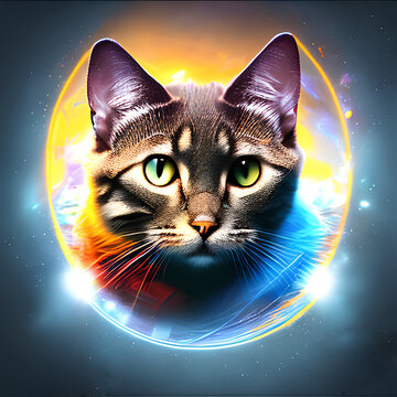 Cat, Generative AI Illustration