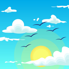 Blue sky background 