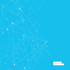 Connecting dots and lines. Graphic plexus element. Molecule or atom or dna concept. Science and technology vector background