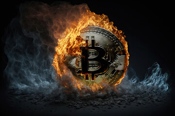 Burning metal bitcoin with blockchain design