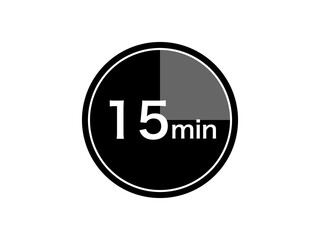 15分タイマーアイコン：黒