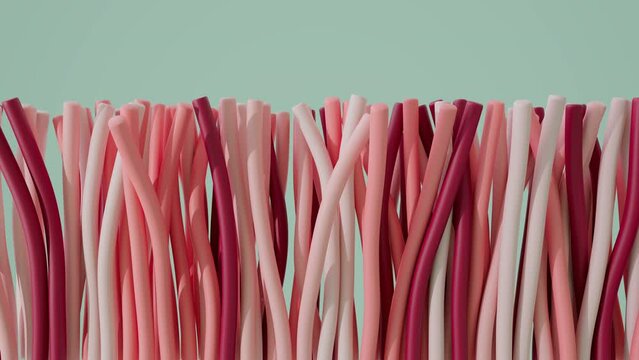 Abstract color cloth sticks. Funy animation background