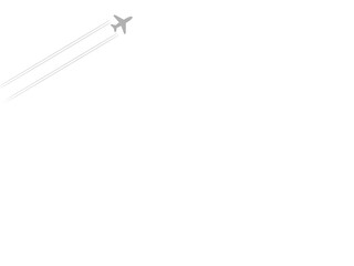 飛行機と飛行機雲フレームB：白