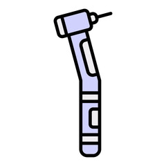Dental Drill Filled Line Icon