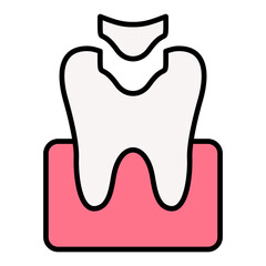 Dental Filling Filled Line Icon