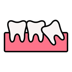 Wisdom Tooth Filled Line Icon
