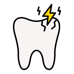 Toothache Filled Line Icon