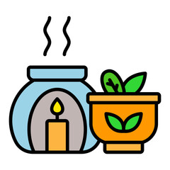 Aromatherapy Filled Line Icon
