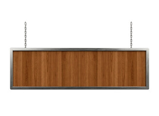 Long wooden board with chains