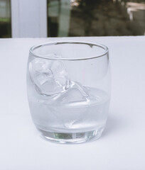 ice on a white background