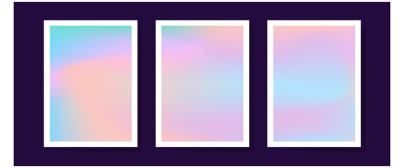 Vector illustrations with gradient for greeting cards, backgrounds, posters.