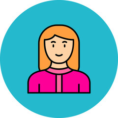 Massage Therapist Multicolor Circle Filled Line Icon