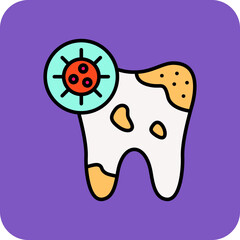 Infection Multicolor Round Corner Filled Line Icon