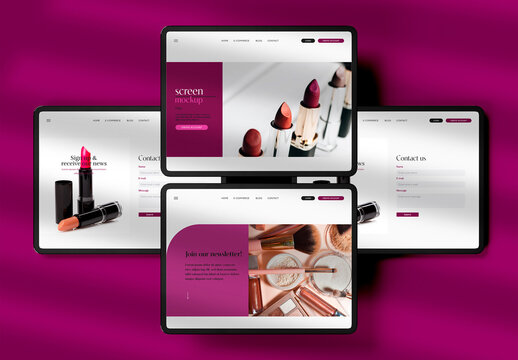 Tablet for Application UI Designs Mockup