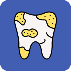 Decayed Multicolor Round Corner Filled Line Icon