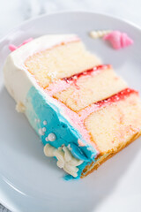 Mermaid themed 3 layer vanilla cake