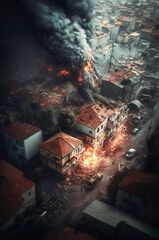 Generative AI photo illustration of Earthquake in Turkey and syria