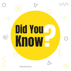 Did you know vector sign, did you know question design illustration