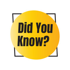 Did you know vector sign illustration, did you know question design banner