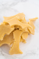 Panda shaped shortbread cookies with chocolate icing