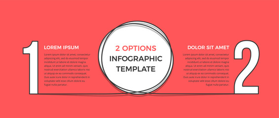 Infographic template with 2 options with place for your text